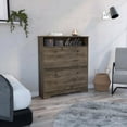 thumbnail image 1 of Calgary Shoe Rack, Superior Top, One Open Shelf, Two Extendable Shelves Dark Brown, 1 of 5