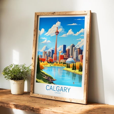 Calgary Travel Poster Calgary Poster Wall Art For Home Decor The Perfect Gift And A Lasting Memory Art Print Print