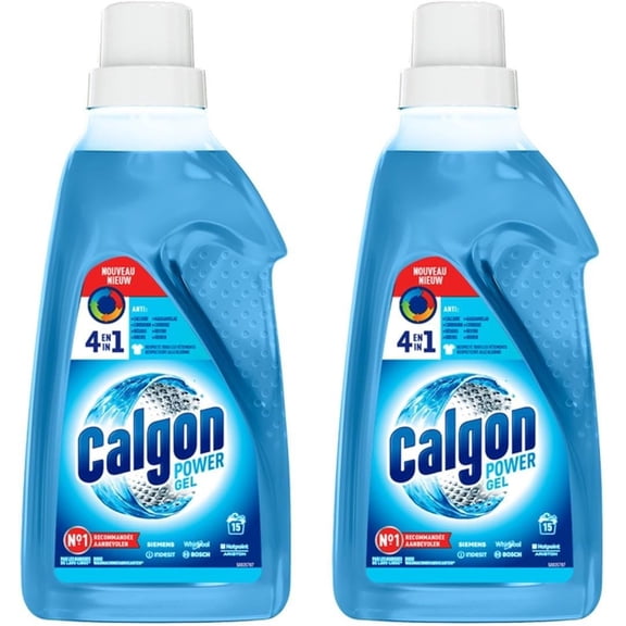 Calgon 4-in-1 Washing Machine Water Softener Gel, 2 x 750 ml (1.5 Litre)