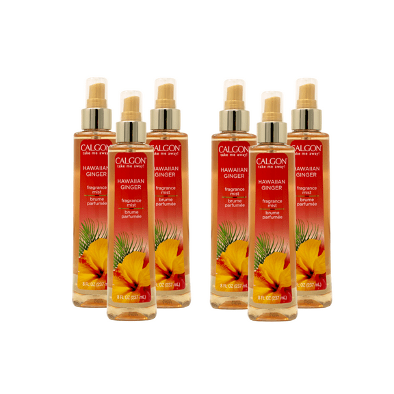 Calgon Fragrance Body Mist, Hawaiian Ginger, 8 fl oz - 6 Pack