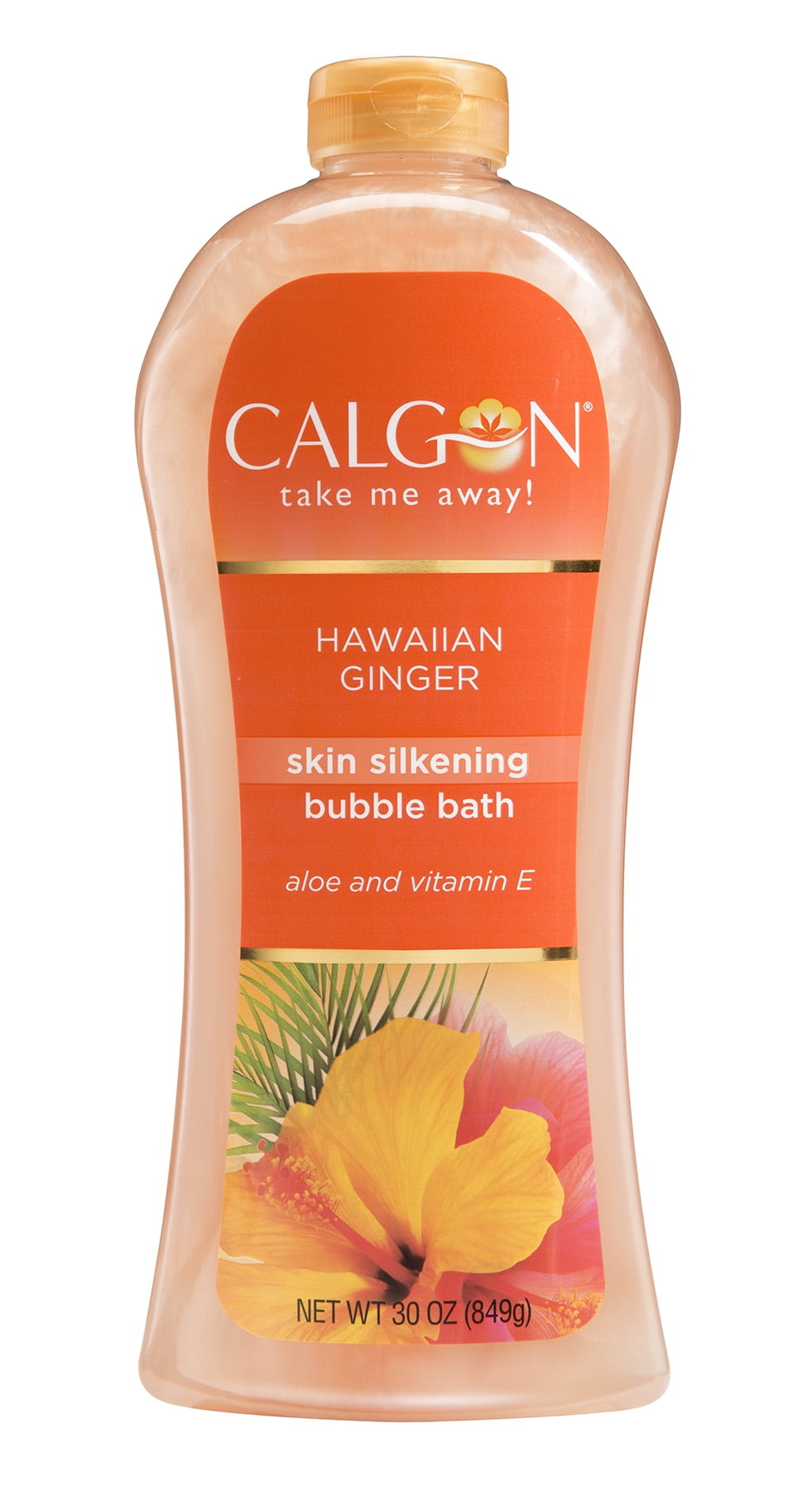 Calgon Hawaiian Ginger Skin Silkening Bubble Bath with Aloe & Vitamin E