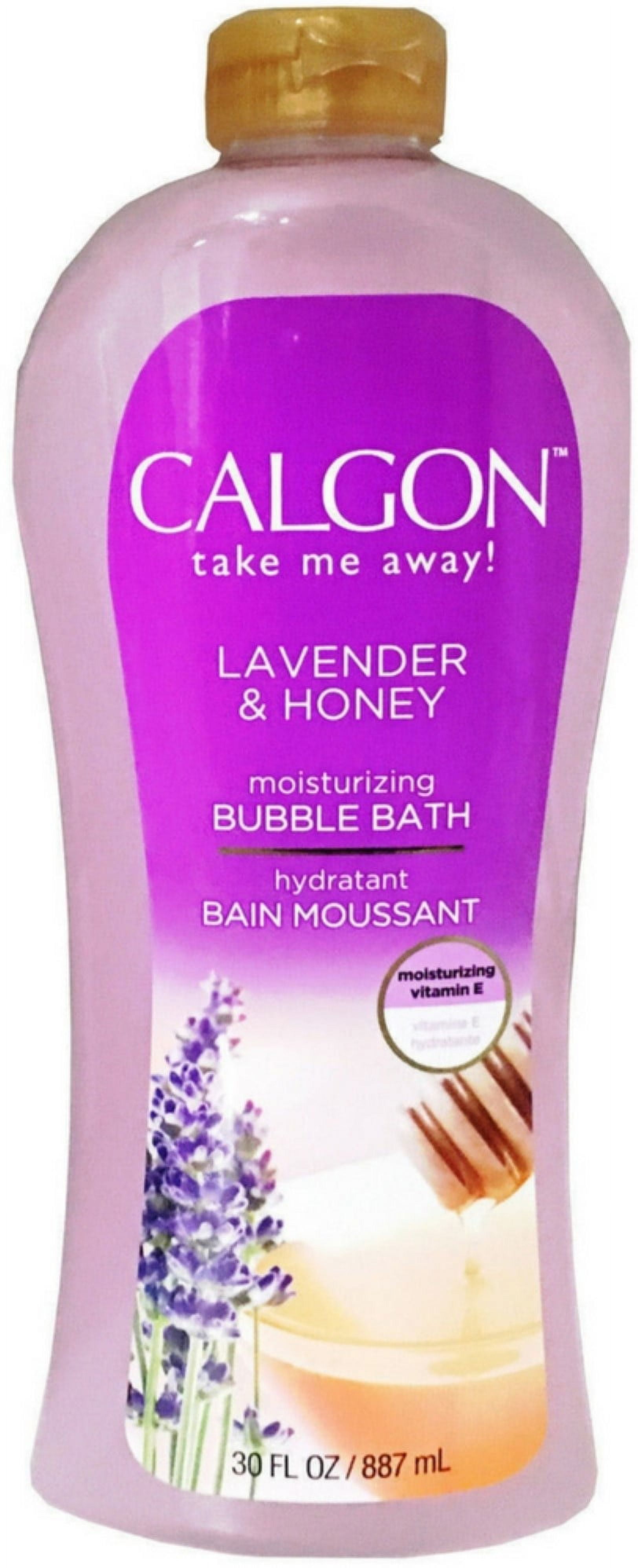 Calgon Moisturizing Bubble Bath, Lavender & Honey, 30 oz (Pack of 2