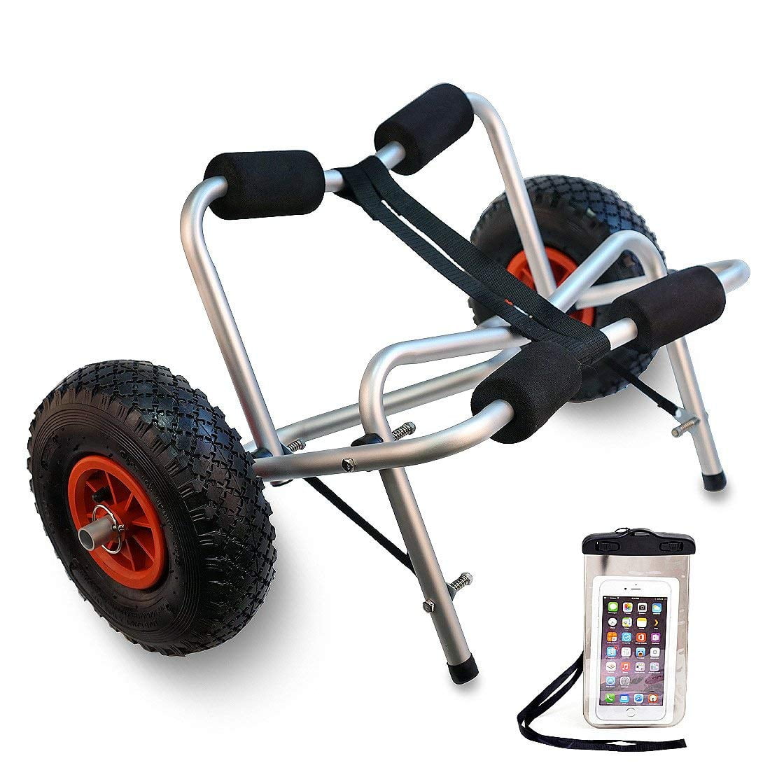 Calhome Boat Kayak Canoe Carrier Transport Trailer Tote Trolley Dolly Wheel w/Free Cell Phone Bag
