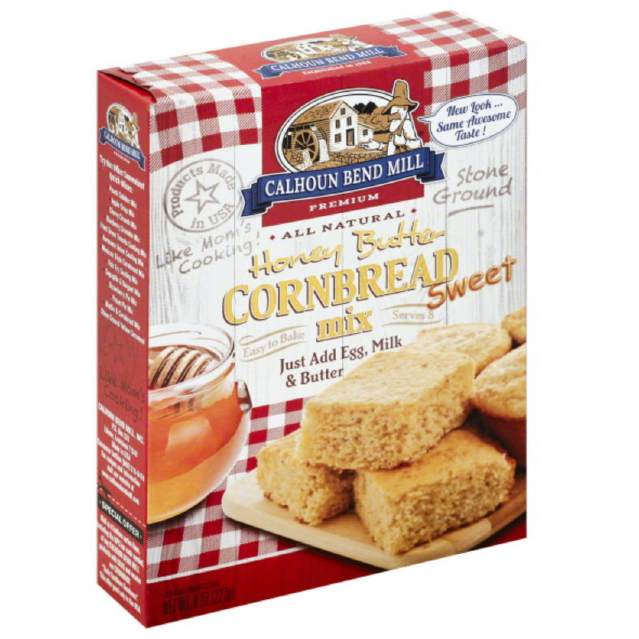 Calhoun Bend Mill Premium Sweet Honey Butter Cornbread Mix, 8 oz, (Pack