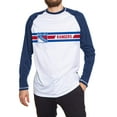 thumbnail image 1 of Calhoun Mens Officially Licensed NHL Striped Long Sleeve Rashguard (Large, New York Rangers), 1 of 5