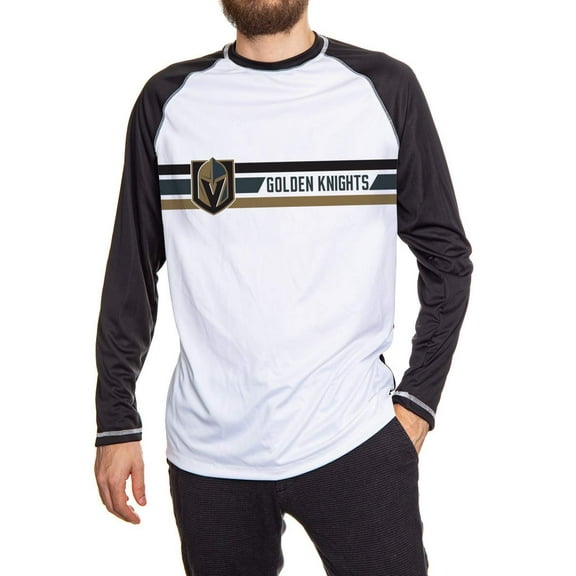 Calhoun Mens Officially Licensed NHL Striped Long Sleeve Rashguard