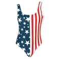 thumbnail image 1 of Calhoun Sportswear Women's USA Flag One-Piece Tank Swimsuit- L White, 1 of 2