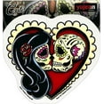 thumbnail image 1 of Cali Ashes Red Heart - An Embracing Couple - 4.75" x 4.25" - Sticker DECAL, 1 of 1