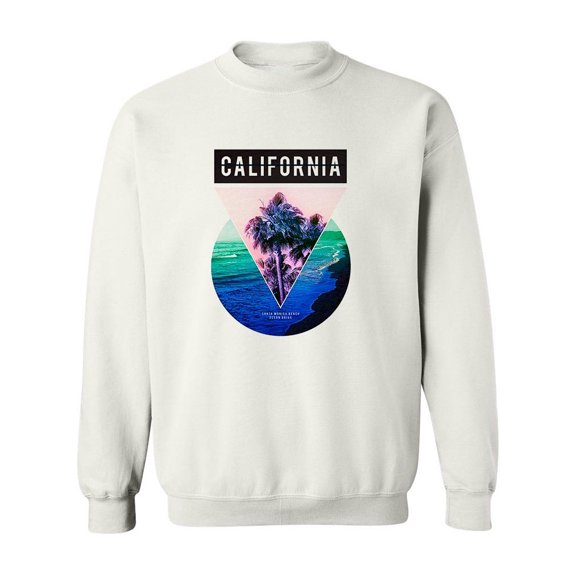 Cali Beach Design. Sweatshirt Men -Image by Shutterstock, Male Large