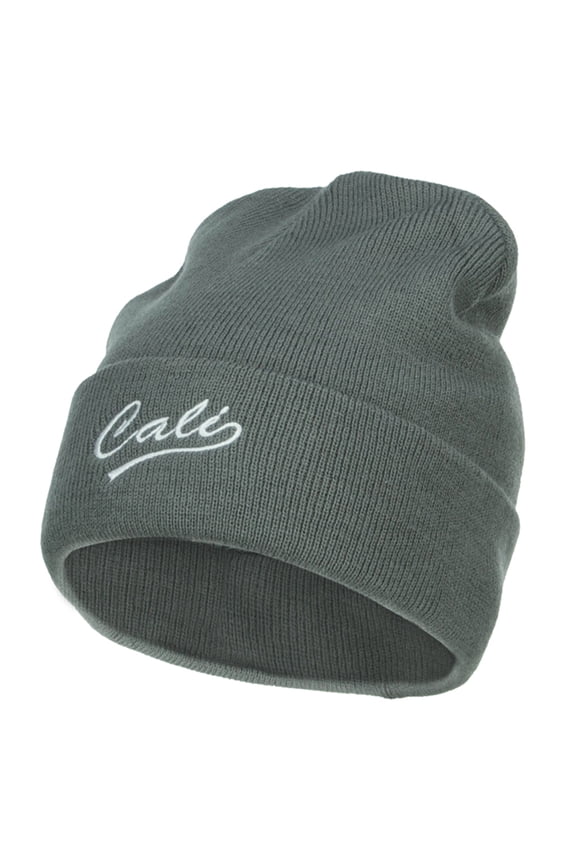 Cali Embroidered Big Size Beanie - Grey XL-3XL