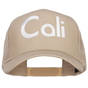 Cali Embroidered Solid Mesh Cap - Khaki OSFM