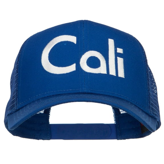 Cali Embroidered Solid Mesh Cap - Royal OSFM