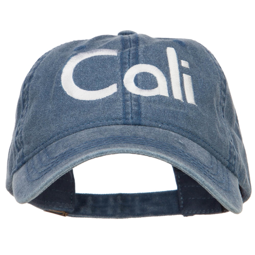 Cali Embroidered Washed Cap - Navy OSFM - Walmart.com