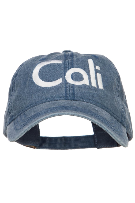 Cali Embroidered Washed Cap - Navy OSFM