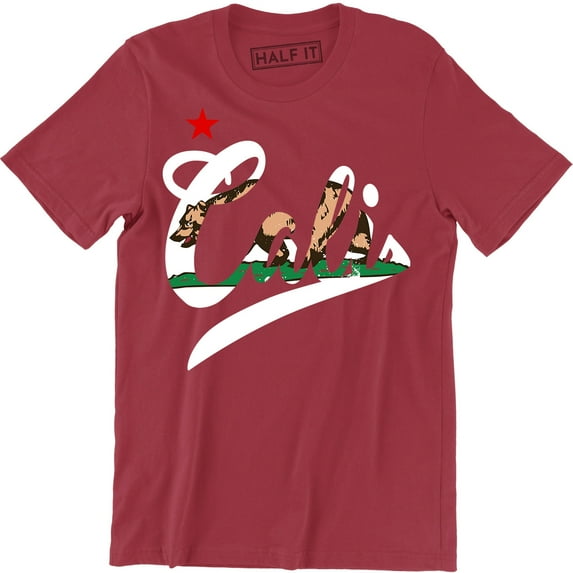 Cali Life Brown Grizzly Bear California Men's Gift CA State T-Shirt