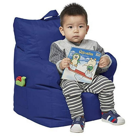 Cali Little Bear Sack Bean Bag Chair, Dirt-Resistant Coated Oxford Fabric, Flexible Seating for Kids, Teens, Adults, Furniture for Bedrooms, Dorm Rooms, Classrooms - Navy