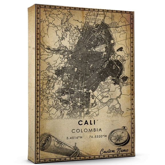 Cali Map Poster, Colombia Map Art Poster, Canvas, Cali Map City vintage Poster, Street Map Artwork Poster, Cali Map Canvas - 89AZ656