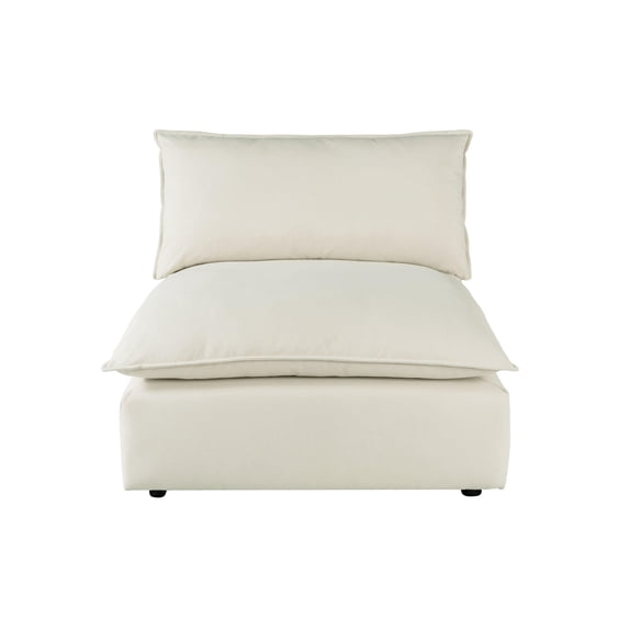 Cali Natural Performance Fabric Armless Chair