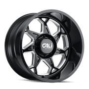 Cali Off-Road Sevenfold-9111 20X12 6X135 -51Et 87.1Cb Gloss Black/Milled Spokes