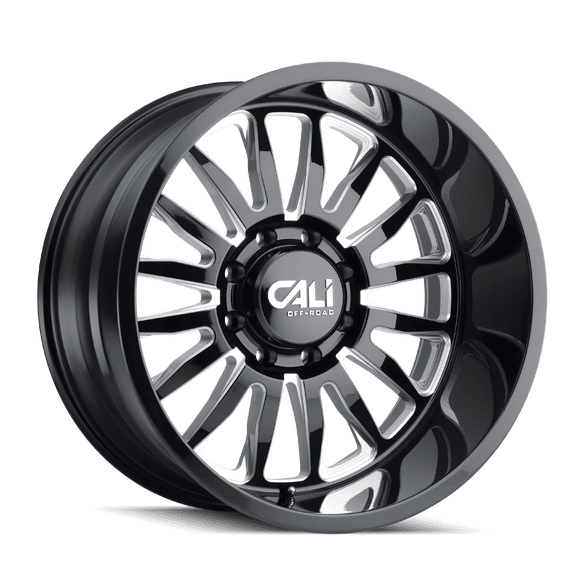 Cali Off-Road Summit-9110 20X10 8X180 -25Et 124.1Cb Gloss Black/Milled Spokes
