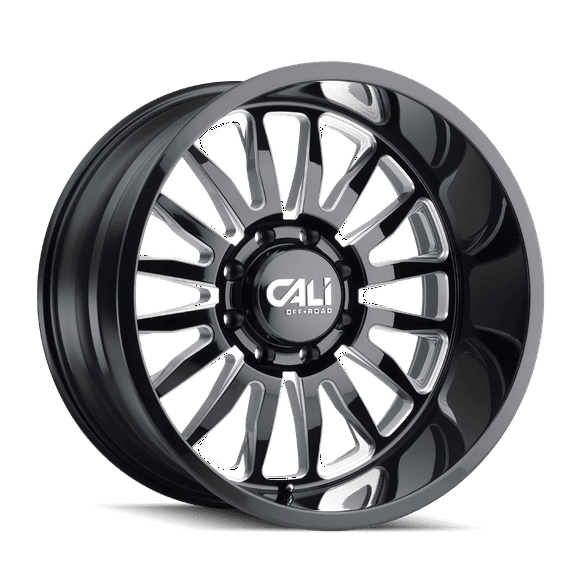 Cali Off-Road Summit-9110 20X12 8X180 -51Et 124.1Cb Gloss Black/Milled Spokes