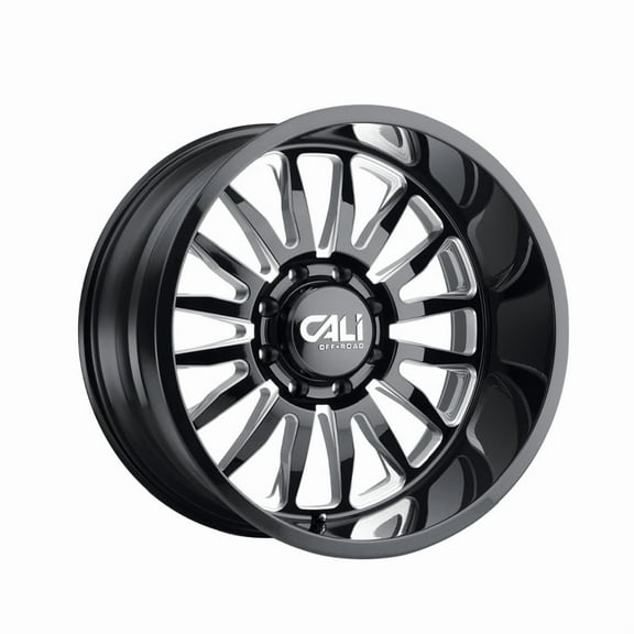 Cali Off-Road Summit-9110 20X9 5X139.7 0Et 87.1Cb Gloss Black/Milled Spokes