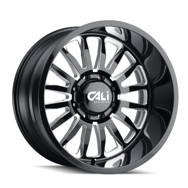 Cali Off-Road Summit-9110 22X12 8X180 -51Et 124.1Cb Gloss Black/Milled Spokes