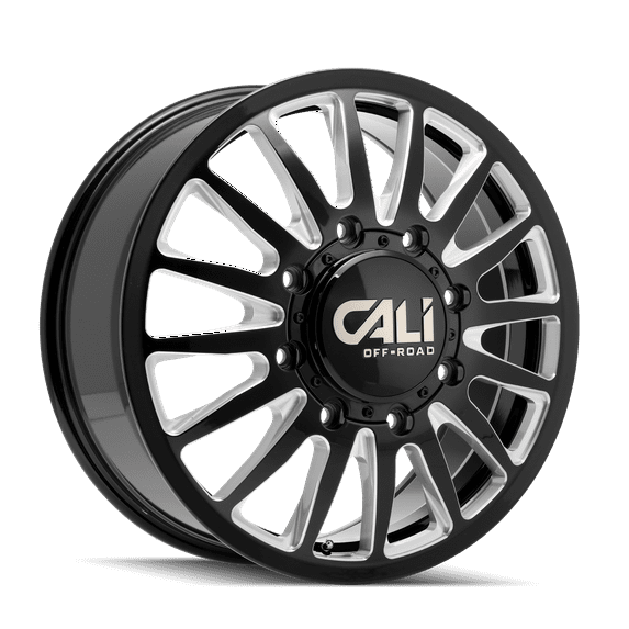 Cali Off-Road Summit Dually-9110D 20X8.25 8X210 115Et 154.2Cb Gloss Black/Milled Spokes