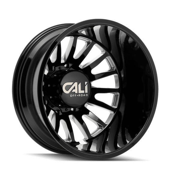 Cali Off-Road Summit Dually-9110D 20X8.25 8X210 -192Et 154.2Cb Gloss Black/Milled Spokes