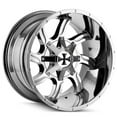 thumbnail image 1 of Cali Offroad 9102 Twisted 22x12 8x165.1/8x170 -44mm PVD Chrome Wheel Rim, 1 of 2