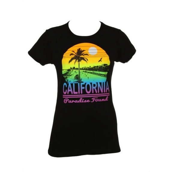 Cali Pride Womens Short-Sleeve T-Shirt - Paradise Found - 2X-Large Black