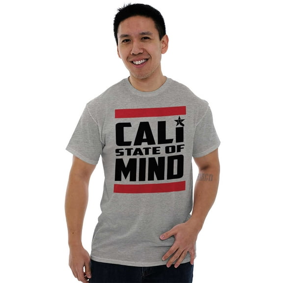 Cali State Of Mind CA Urban Skater Plus Size Crewneck Graphic Tee Shirt Brisco Brands 2X