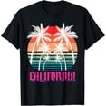 thumbnail image 1 of Cali Summer Vacation Palm Trees CA Beach Retro California T-Shirt, 1 of 4