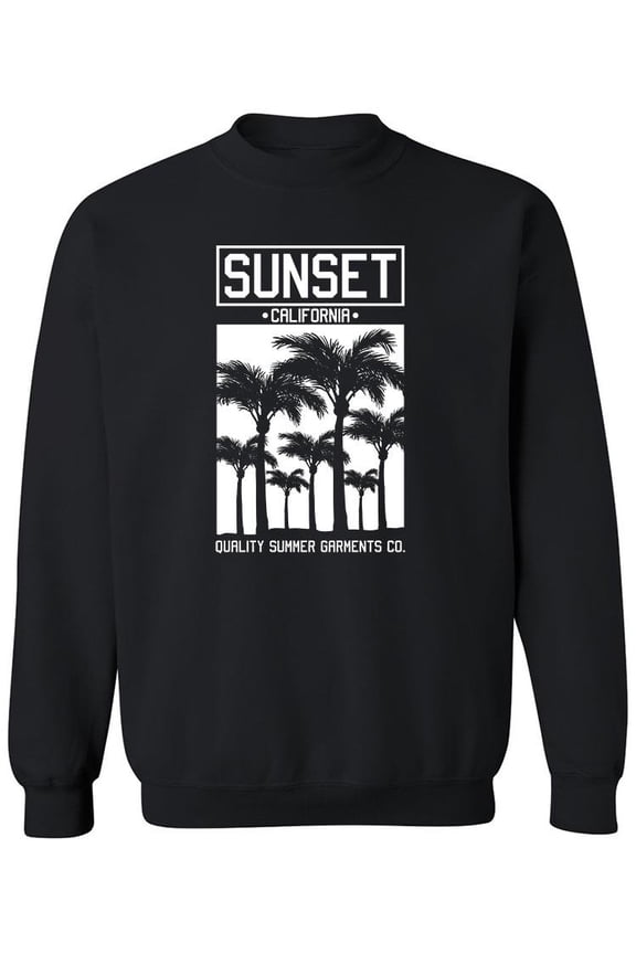 Cali Sunset Design Sweatshirt Men -Image by Shutterstock, Male Large