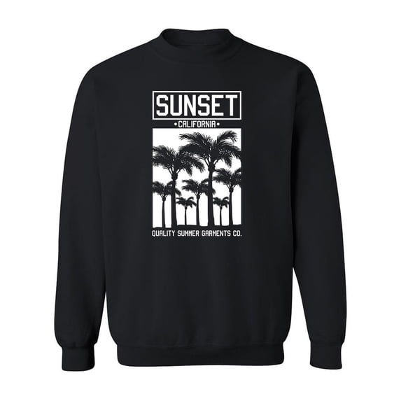 Cali Sunset Design Sweatshirt Men -Image by Shutterstock, Male Small