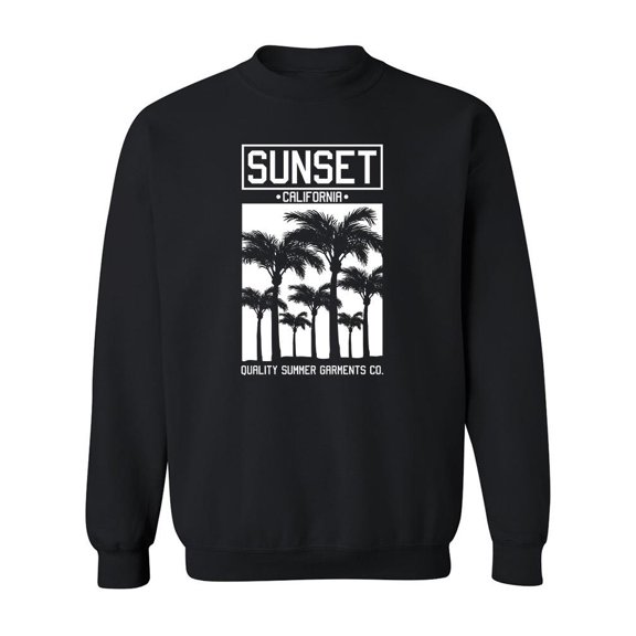 Cali Sunset Design Sweatshirt Men -Image by Shutterstock, Male Small
