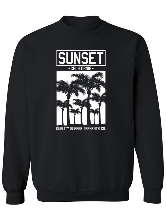 Cali Sunset Design Sweatshirt Men -Image by Shutterstock, Male Small