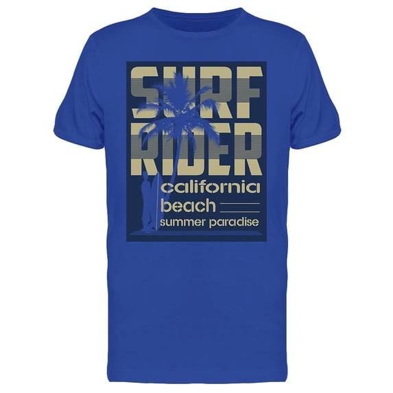 Cali Surf Rider T-Shirt Men -Image by Shutterstock, Male Medium