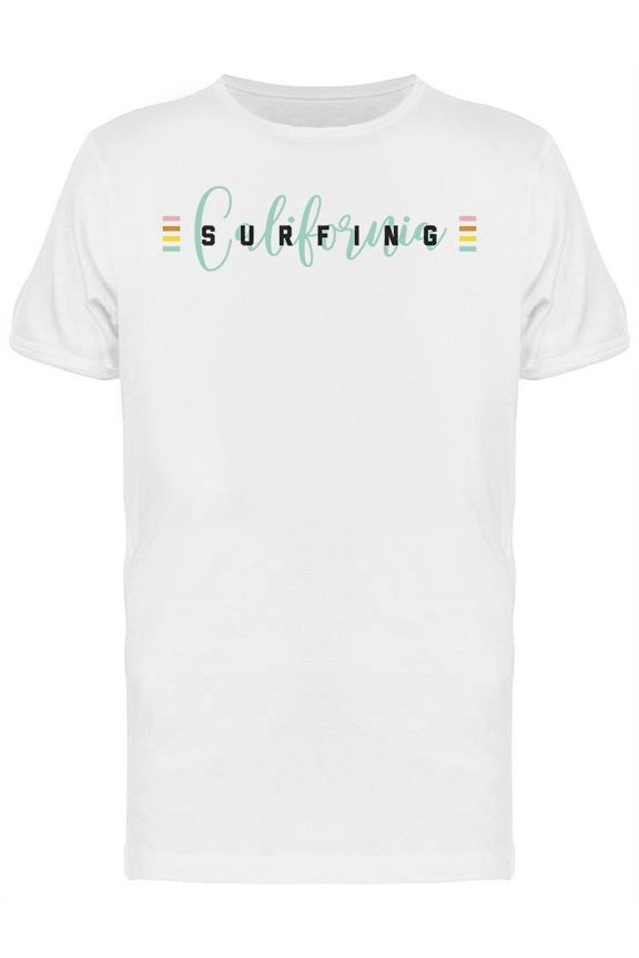 Cali Surfing Style T-Shirt Men -Image by Shutterstock, Male Large