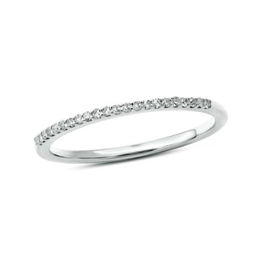 Cali Trove 1/10 Ct Natural Diamond Band Ring for Women 925 Sterling Silver Stackable Anniversary Jewelry Gift for Her