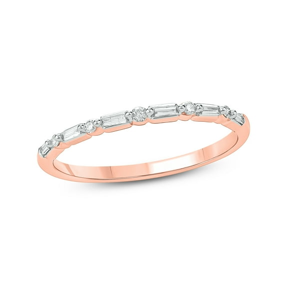 Cali Trove 1/10 Ct Natural Diamond Stackable Band Ring for Women in 925 ...