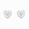 thumbnail image 1 of Cali Trove ,1/20 Ct Natural White Diamonds 925 Sterling Silver Heart Stud Earrings for Women, 1 of 7