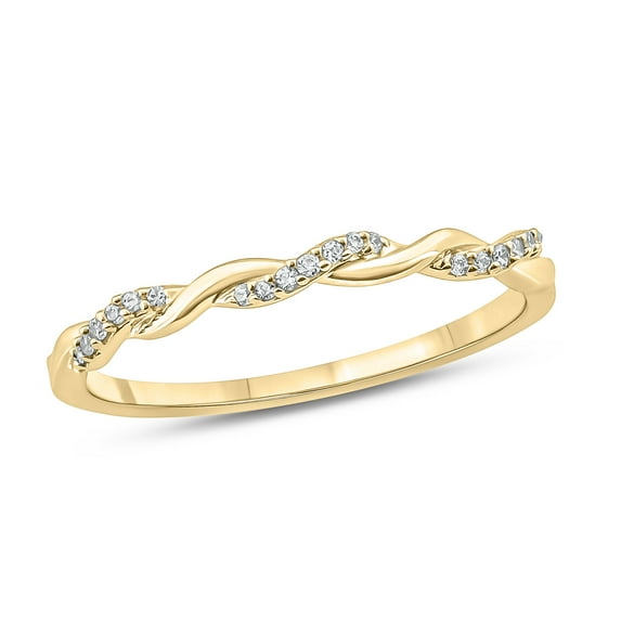 Cali Trove, 1/20cttw Diamond Stackable Ring for Women in 10k Yellow ...