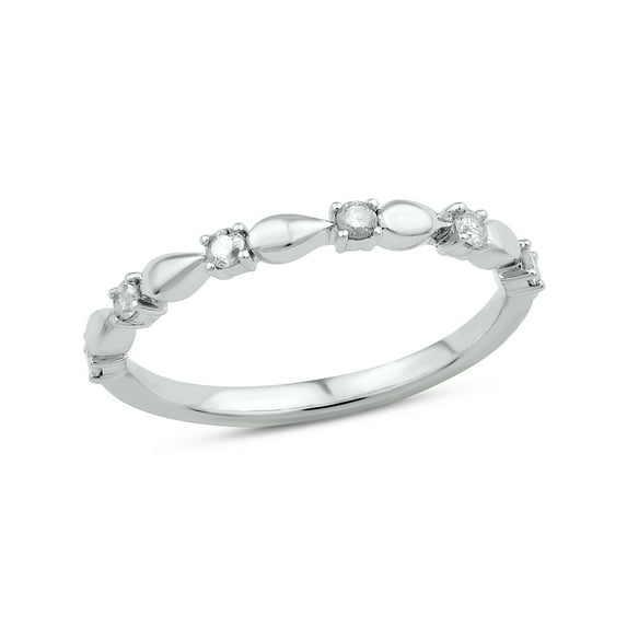 Cali Trove 1/6 Ct Natural Diamond Cluster Band Ring for Women in 925 ...