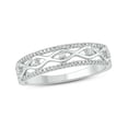 thumbnail image 1 of Cali Trove 1/6 Ct Natural Diamond Infinity Band Ring for Women in 925 Sterling Silver Stackable Wedding Anniversary Promise Jewelry Gift for Her, 1 of 5