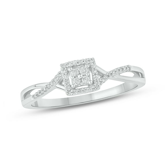 Cali Trove 10K White Yellow Rose Gold 1/10ct TDW Round White Diamond Composite Promise Ring