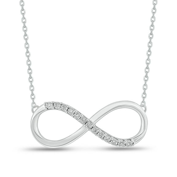 Cali Trove Infinity Diamond Necklace for Women | 925 Sterling Silver Necklace with 1/20 Ct Natural Diamond