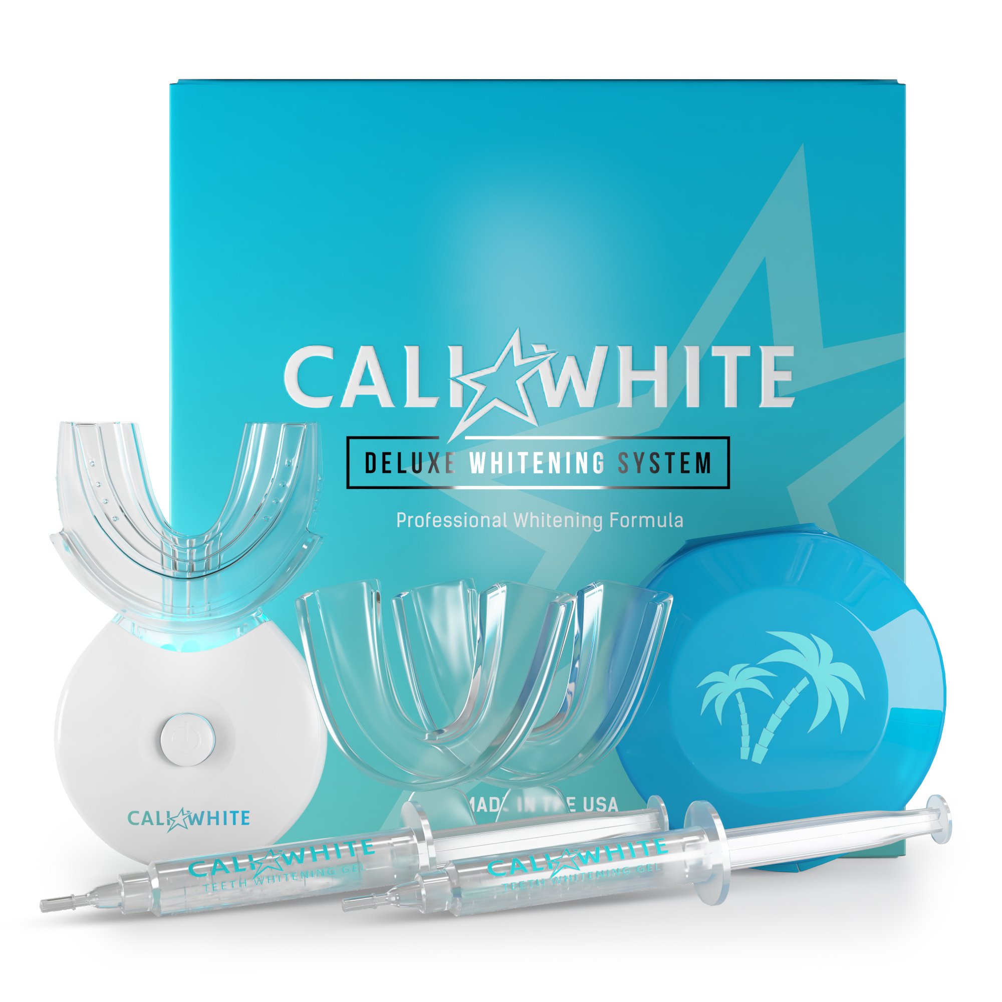 Cali White Vegan Professional Teeth Whitening Kit with LED light-35% Carbamide Peroxide - image 1 of 6