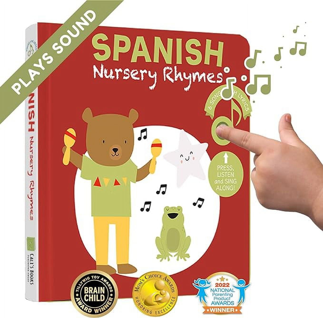 Cali's Books Spanish Nursery Rhymes 2 Bilingual Baby Books in Spanish