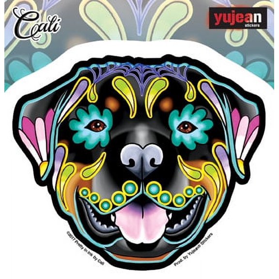 Cali's Rottweiler, Officially Licensed Original Artwork, 5" x 4.3" - Sticker DECAL